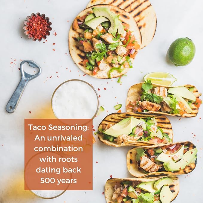 Organic Taco Seasoning – Bold & Authentic Flavor| All-Natural, Gluten-Free & Non-GMO | Perfect for Tacos, Fajitas, Burritos, and Tex-Mex Dishes (24 oz. Large Bulk Pack)