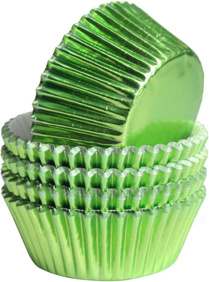 100pcs Cupcake Paper Baking Cups Wrapper Liners Cake, Foil Cupcake Liners for Baking Cupcakes(Green) ??,<div>