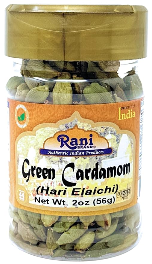 Rani Green Cardamom Pods Spice (Hari Elachi) 2oz (56g) PET Jar ~ All Natural | Vegan | Gluten Friendly | NON-GMO | Product of India
