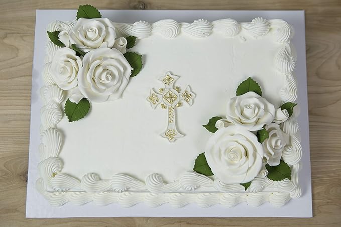 Global Sugar Art Exquisite Edble Rose & Leaf Sugar Cake Flowers Tray White, Unwired by Chef Alan Tetreault