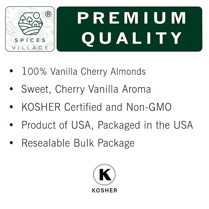 Spices Village Cherry Vanilla Jordan Almonds, Flavored, Crunchy Candy Coated Almonds, 32 oz, Ideal for Weddings, Baby Showers, Parties, Favors, and Gifting, Kosher Certified