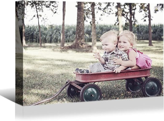 Personalized Custom Canvas Prints, Photo on Canvas Transform Your Photos into Stunning Framed Wall Art-Digitally Printed Photo to Canvas - Ideal for Home Decor, Gifts (48L?쐘32W" 120x80cm)