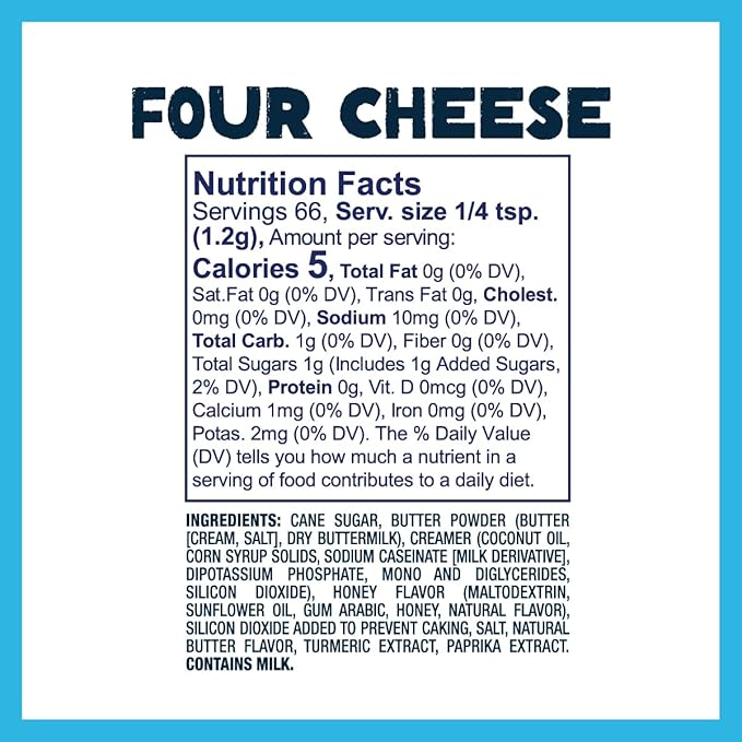 Kernel Season's Four Cheese Flavored Popcorn Seasoning, 2.40 Ounce (Pack of 6)
