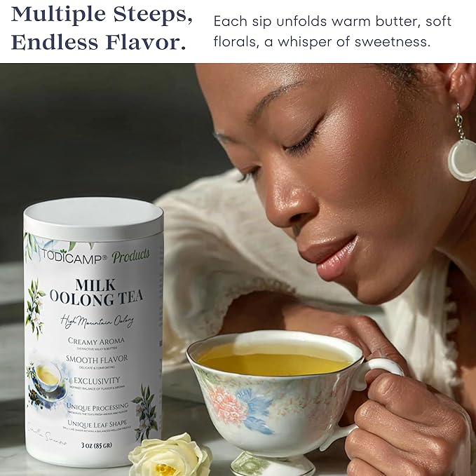 Milk Oolong Tea Loose Leaf ??Premium Chinese Oolong Tea 3oz | Double Milky Aroma & Smooth Taste | Bulk Loose Leaf Tea Tin | Afternoon & Asian Tea