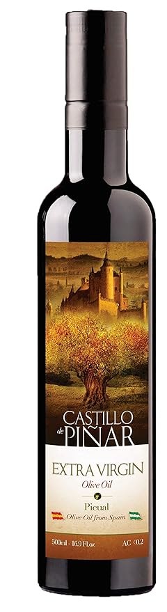 Castillo de Pinar First Cold Pressed Extra Virgin Olive Oil Picual Single-Variety 500ml Less Than 02% Acidity, Gluten Free Non GMO