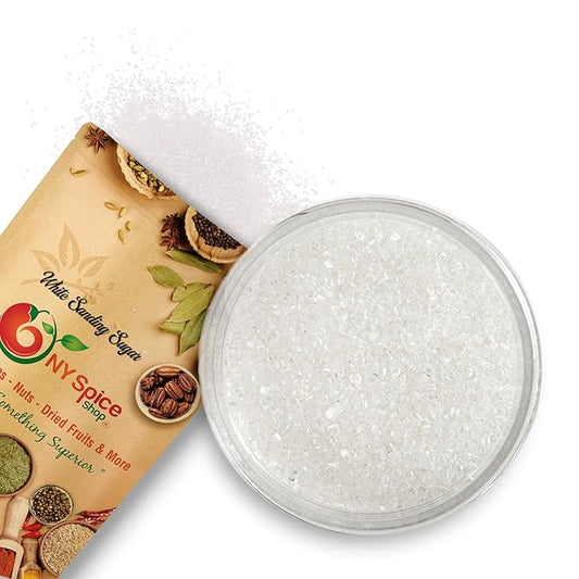 NY Spice Shop White Sanding Sugar - 3 Pound Sweet Colorful Edible Sprinkles For Candy Dish - Chocolate Sprinkles For Cake Decorating Cookies Basket & Dishes