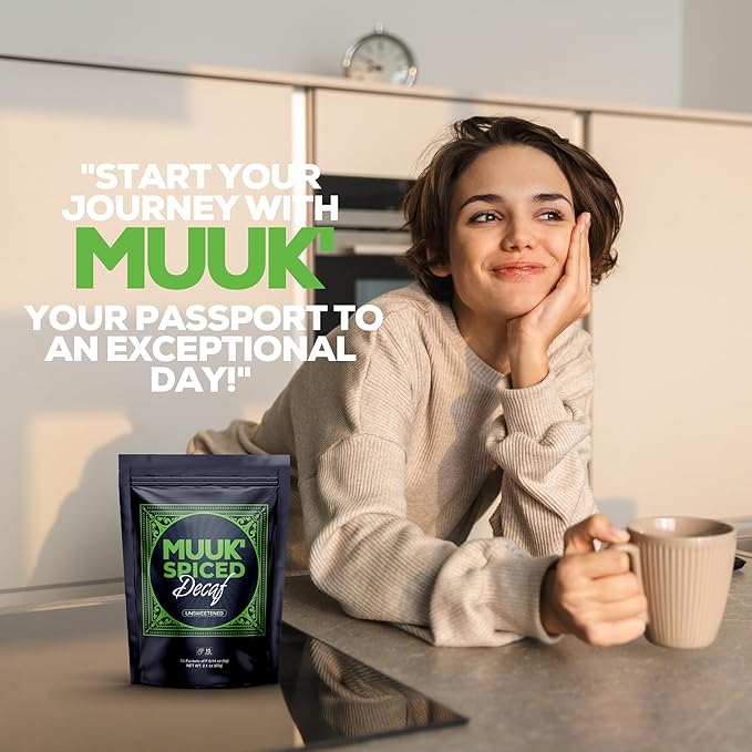 MUUK' SUPERFOODS | Mushroom Coffee Starter Kit | Instant Coffee | Caffeinated & Decaffeinated - Sweetened & Unsweeetened | Spices & Adaptogen Mushroom Blend | Better Focus, More Energy and Stronger Immune Defense | 4 Boxes (10 cups each)