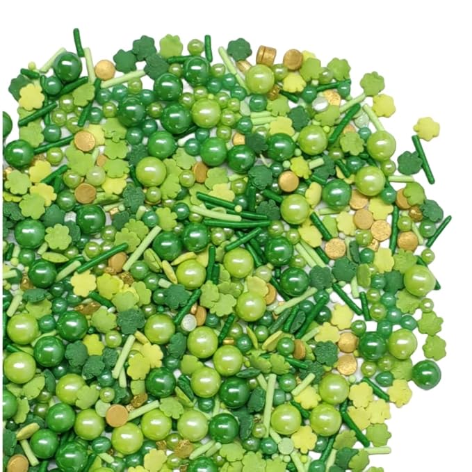 1 Bottle Edible Green Leaf Sprinkles St Patrick's Day Green Baking Sprinkle Cake Cupcake Toppers Cookie Ice Cream Donut Decoration