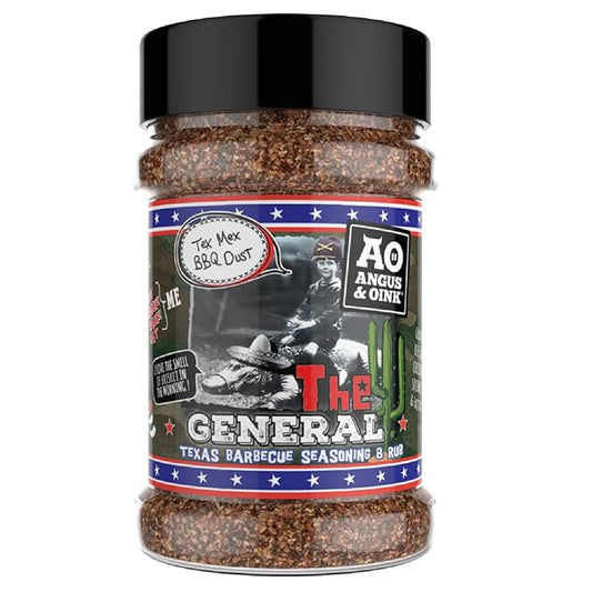 Angus & Oink | The General Tex Mex BBQ Seasoning | Authentic Deep Southern Flavour | Perfect for Beef, Lamb, Chicken & Vegetables | Gluten-Free | 200g