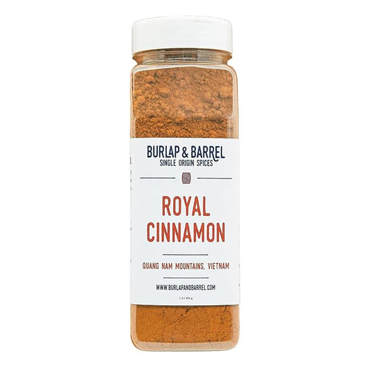 Burlap & Barrel Royal Cinnamon ??Intense Sweetness & Spiciness of Vietnamese Cinnamon Powder & Spice ??As seen on Shark Tank - 16oz Container
