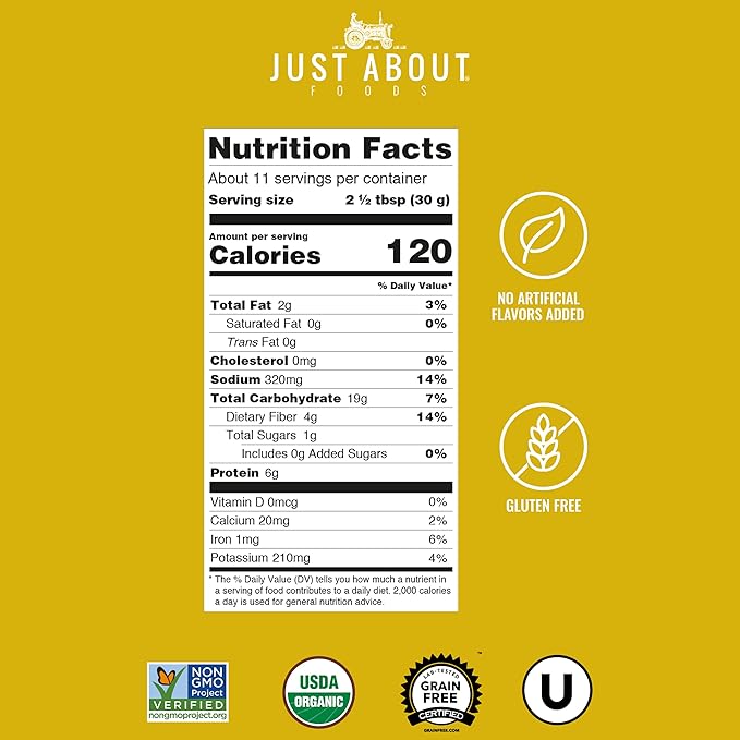 Organic Chickpea Bread Crumbs | Organic & Gluten Free | Breading Substitute | Paleo | 12 Oz (Pack of 1) | Just About Foods