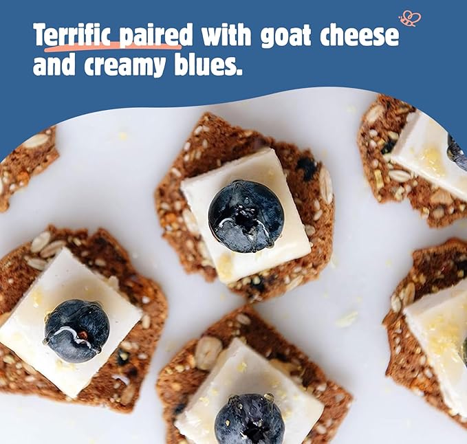 Maine Crisp Wild Blueberry Crisps - Gluten-Free Crackers With Blueberries, California Walnuts & Rosemary - Delicious Snack Crackers for Cheese Board & Toppings - Non-GMO, Grain-Free | 4-Pack