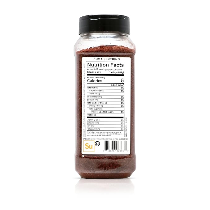 Spiceology ??Ground Sumac Powder ??Bright, Tangy Citrus Spice for Mediterranean & Middle Eastern Cooking ??Use on Meats, Salads, Hummus & More ??18 oz
