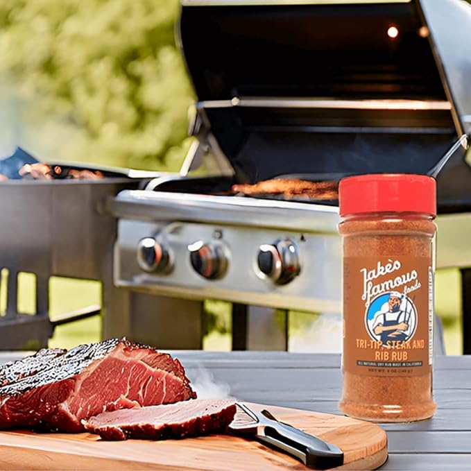Jake's Righteous Rubs Tri Tip, Steak & Rib Rub Seasoning, 5 Oz, for Chicken, Ribs, Beef, Turkey, Santa Maria Style BBQ, Prime Roast, Gluten Free (Pack of 1)