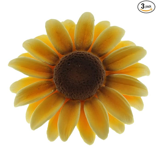 Global Sugar Art Sunflower Sugar Cake Flowers, 3 Count by Chef Alan Tetreault