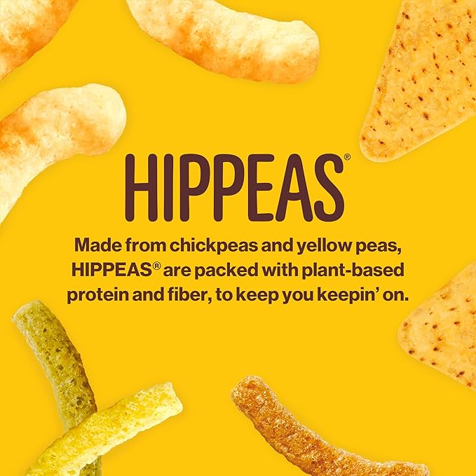 HIPPEAS Chickpea Tortilla Chips, Rockin??Ranch, 1 Ounce (Pack of 18), 3g Protein, 3g Fiber, Vegan, Gluten-Free, Crunchy, Plant Protein Snacks