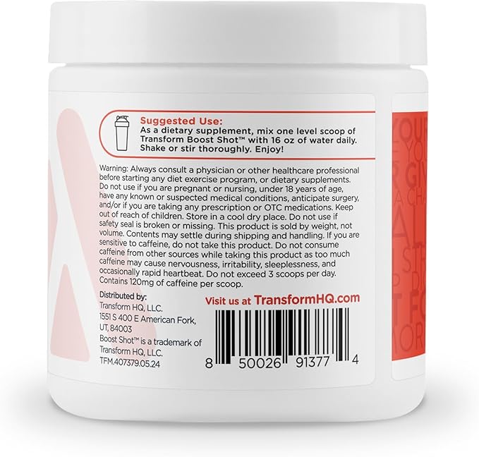 TransformHQ Boost Shot (28 Servings, Rocket Pop) | Energy Without The Crash - Gluten Free, Non-GMO