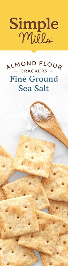 Simple Mills Almond Flour Crackers, Fine Ground Sea Salt, 4.25 Oz