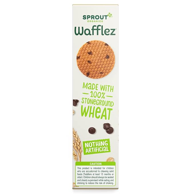 Sprout Organics, Toddler Snacks, Oatmeal Chocolate Chip Waffles, Single Serve Waffles (50 Count)