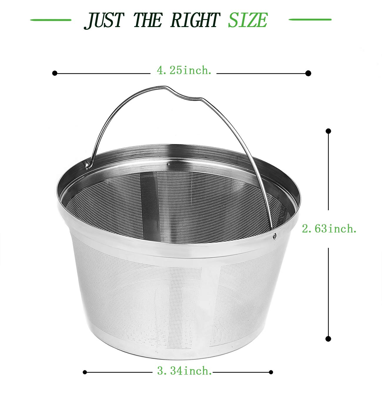 Stainless Steel Reusable Coffee Filters Basket 8 12 Cup Sturdy Permanent Coffee Filter fit for Mr.