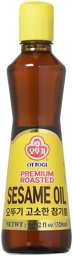 [OTTOGI] 100% Pure Korean Toasted Sesame Oil, Rich & Nutty Flavor for Cooking, Stir-Fry, and Dressings, Traditional Korean Style Oil, 320ml (10.82 fl oz)