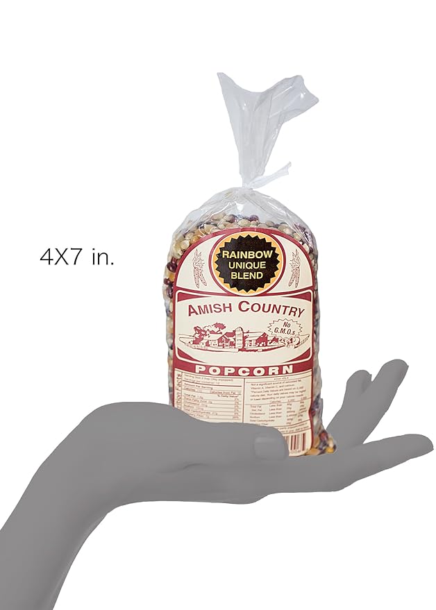 Amish Country Popcorn | 1 lb Bag | Rainbow Popcorn Kernels | Old Fashioned, Non-GMO and Gluten Free (Rainbow - 1 lb Bag)