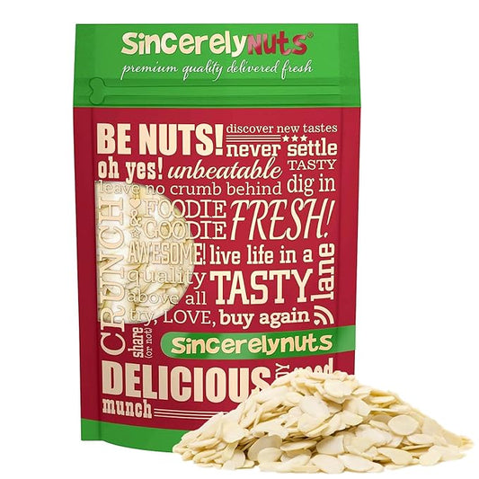 Sincerely Nuts ??Raw Blanched Sliced Almonds | 3 Lb. Bag | Delicious Guilt Free Snack | Low Calorie, Vegan, Gluten Free | Gourmet Kosher Food | Source of Fiber, Protein, Vitamins and Minerals
