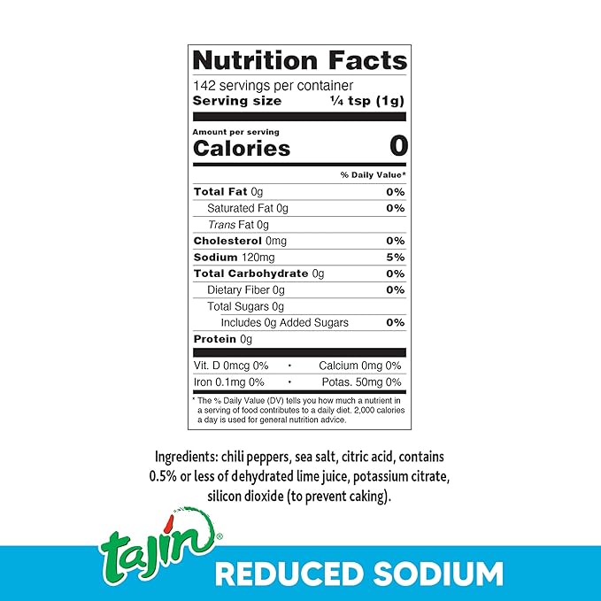 Tajín Clásico Reduced Sodium Seasoning 5 oz (Pack of 1)