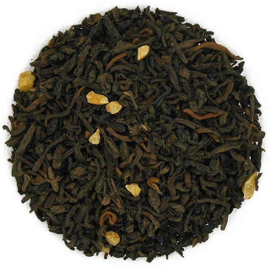Scottish Caramel Toffee Pu-erh Tea Pouches - 4oz | Loose Leaf Black Tea Blend | Sweet Caramel and Toffee Aroma | Smooth Earthy Flavor | Brew Hot or Iced | Dessert-Inspired Tea Experience