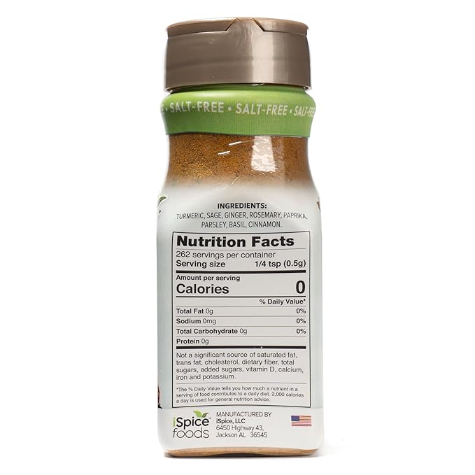 iSpice - Salt-Free | Sugar free | 100% Pure Wellness Pork Seasoning Fat Free Super Spice Blend | All Natural