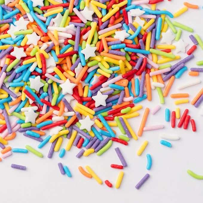 Sweets Indeed, Bulk Sprinkles, 1.3 pounds, Sprinkle Mix, Perfect for Cake Decorations, Baking Ice Cream Cookies Cupcake Topper (Rainbow)