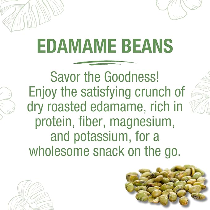 Dry Roasted Edamame Beans Snack by Nakihalani Farm ??Sea Salt (12 oz) Non-GMO Crunchy Soybeans Plant-based High Protein Snack for Adults & Kids Gluten-Free, Nut-Free, Vegan Snack in Resealable Bag