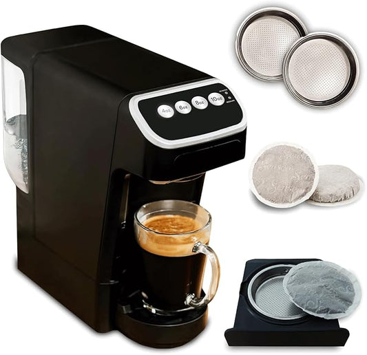 PeleCafe Coffee Machine – Compatible with Senseo Pods – Fast Brewing Single-Serve Coffee Maker with Rich Flavor Extraction, Crema Layer, Space-Saving Sleek Design, Barista-Quality Taste