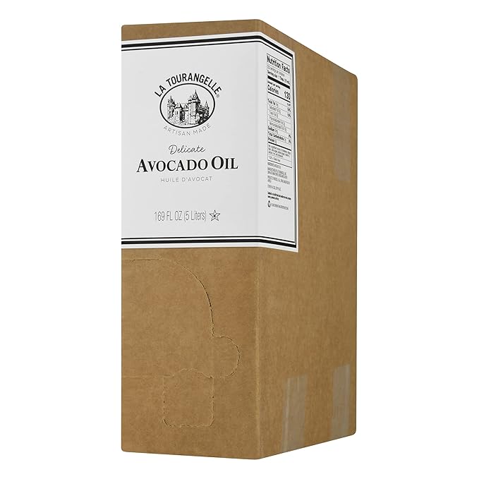 La Tourangelle Avocado Oil, Handcrafted from Premium Avocados, Great for Cooking, as Butter Substitute, and for Skin and Hair, 169 fl oz