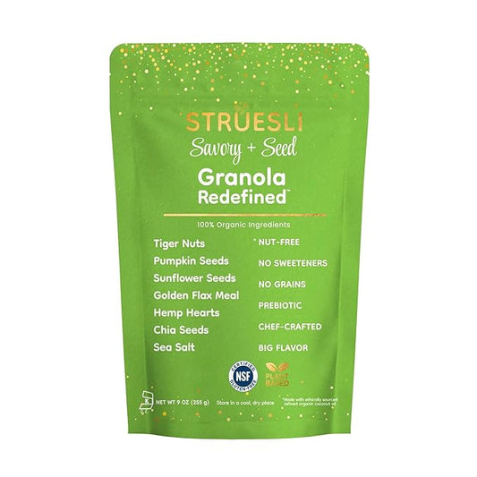 Struesli - Savory + Seed Granola Redefined | No Added Sweeteners, No Grains | Keto & Paleo Friendly | Gluten-Free, Grain-Free | Healthy Adult Snack | High-Fiber, Nutrient-Rich, Satisfying Crunch