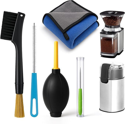 XANGNIER Coffee Grinder Cleaning Brush Kits,5 Pcs Coffee Maker Coffee Maker Machines Cleaner Tool Accessories for Manual/Electric/Blade/Burr/Espresso Bean Grain Grinder Coffee Barista Home Kitchen