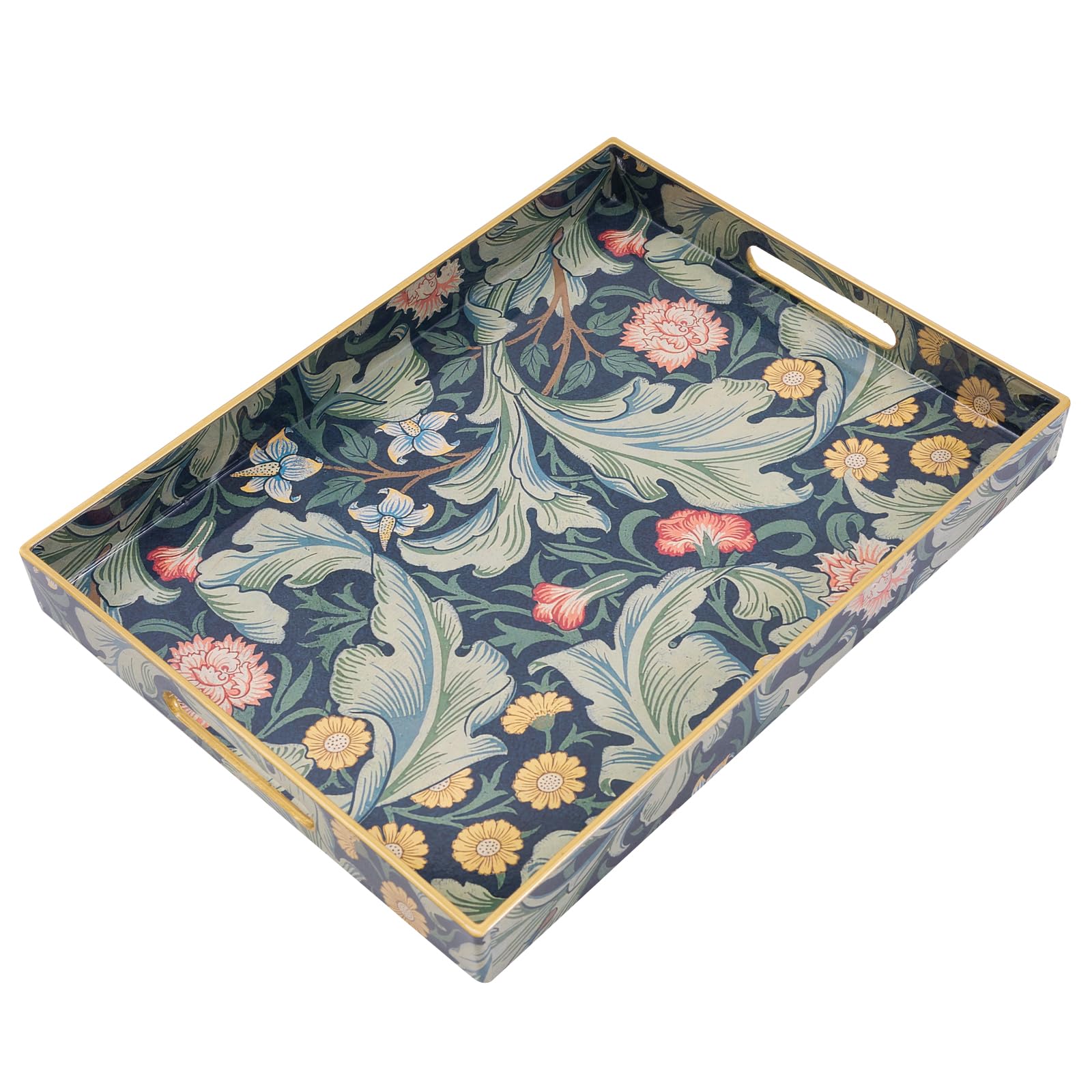AGIOTA Coffee Table Trays for Living Room Serving Tray with Handles, Modern Large Tray for Ottoman