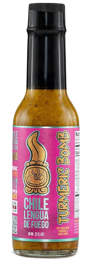 Hot Sauce | Chile Lengua de Fuego (Pack of 3, Turmeric Bomb) – Hot Sauce with Turmeric, Ginger