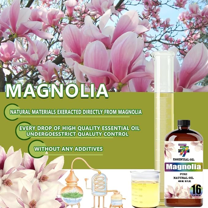 Magnolia Essential Oil (16 oz / 480 ml) ??Magnolia Oils for diffusers, humidifiers, Home Baths, Cleaning Products, Yoga, DIY Soaps and DIY Scented Candles