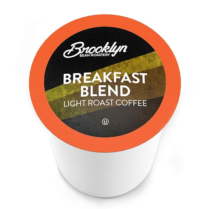 Brooklyn Beans Light Roast Gourmet Coffee Pods, Compatible with 2.0 Keurig Coffee Pods Brewers, 72 Count