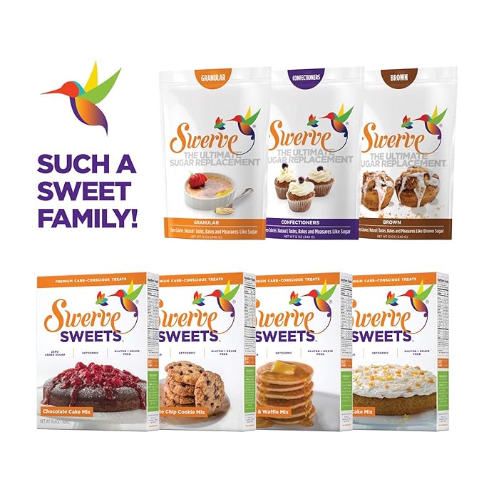Swerve Ultimate Sugar Replacement Sweetener, Granular Sugar Substitute, Zero Calorie, Keto