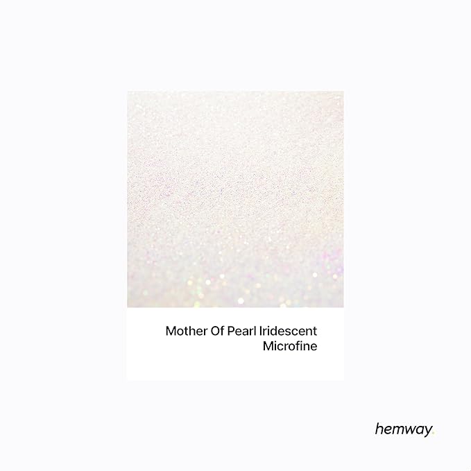 Hemway Premium Glitter Shaker - Mother of Pearl Iridescent | 125g Microfine Metallic Flake Sequins for Resin & Epoxy Crafts | Craft Supplies for Tumblers, Festival, Art