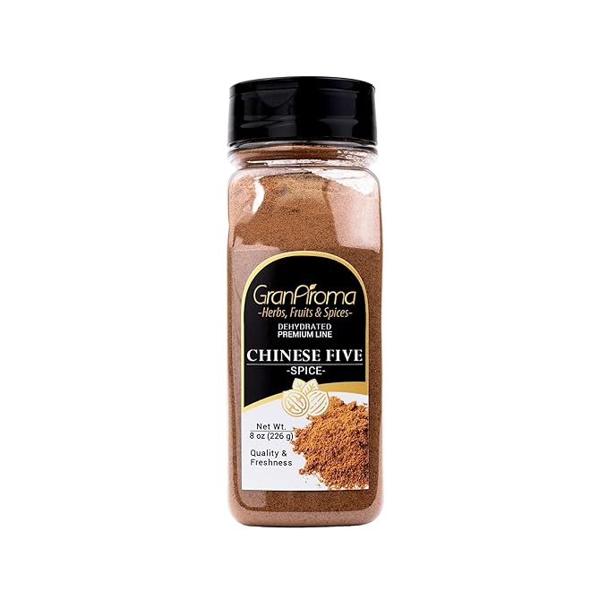 GranAroma Chinese Five Spice, Bold and Aromatic Flavor Profile, Seasoning for Stir-Fries, Roasted Meats, and Soups (8 Ounce)