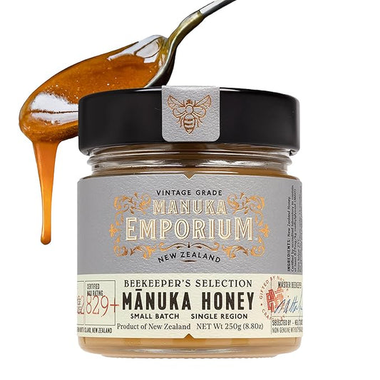 Manuka Emporium Raw Manuka Honey MGO829+ | Monofloral, Ultra-Potent, Certified New Zealand Honey | High-Strength Superfood for Advanced Wellness & Vitality Support | 8.8oz