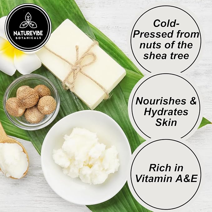 Naturevibe Botanicals Shea Nut Oil 32oz and Fractionated Coconut Oil 32oz | Oil Combo