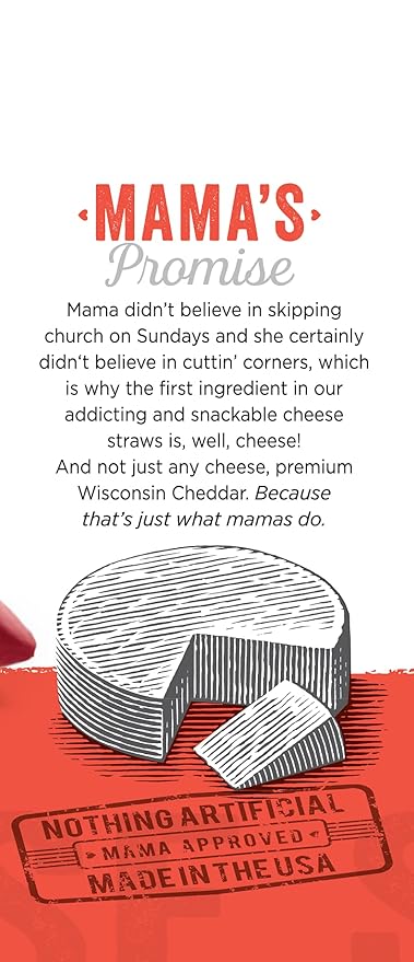 Mama Geraldine's Chipotle Cheese Straws - 4.5 oz Box (1 Pack) - Spicy & Savory Baked Cheese Snacks