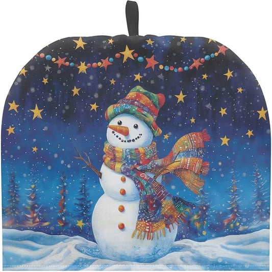Christmas Snowman Teapot Insulation Cover Small Tea Pot Cover for Keeping Warm Teapot Dust Protector for Kitchen Accessories British Teapot Covers for Gifts Tea Cozies Covers