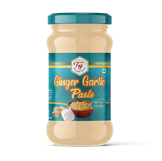 TAJ Ginger Garlic Puree | Fresh Ginger Garlic Cooking Puree | 300g (10.5oz)