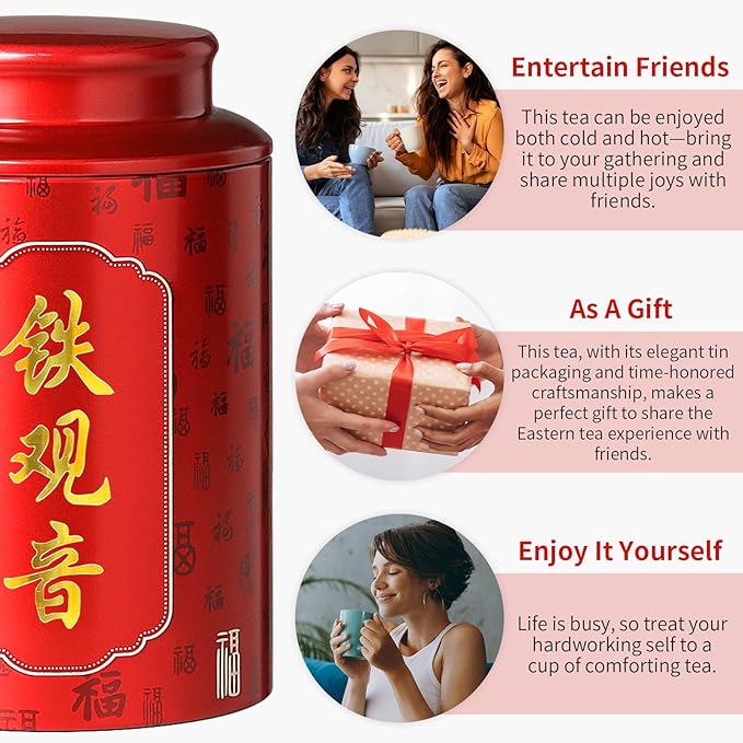 CHADUODUO Tie Guan Yin Oolong Tea Loose Leaf High Mountain Iron Goddess Of Mercy Tea Fujian Anxi Gaoshan Ulong Tea Belong to Pure Hongxin Waiwei Tao Cultivar Orchid Aroma 150g 5.3oz ?¿뚪???若됪ë²?ê³?­†??"<div>