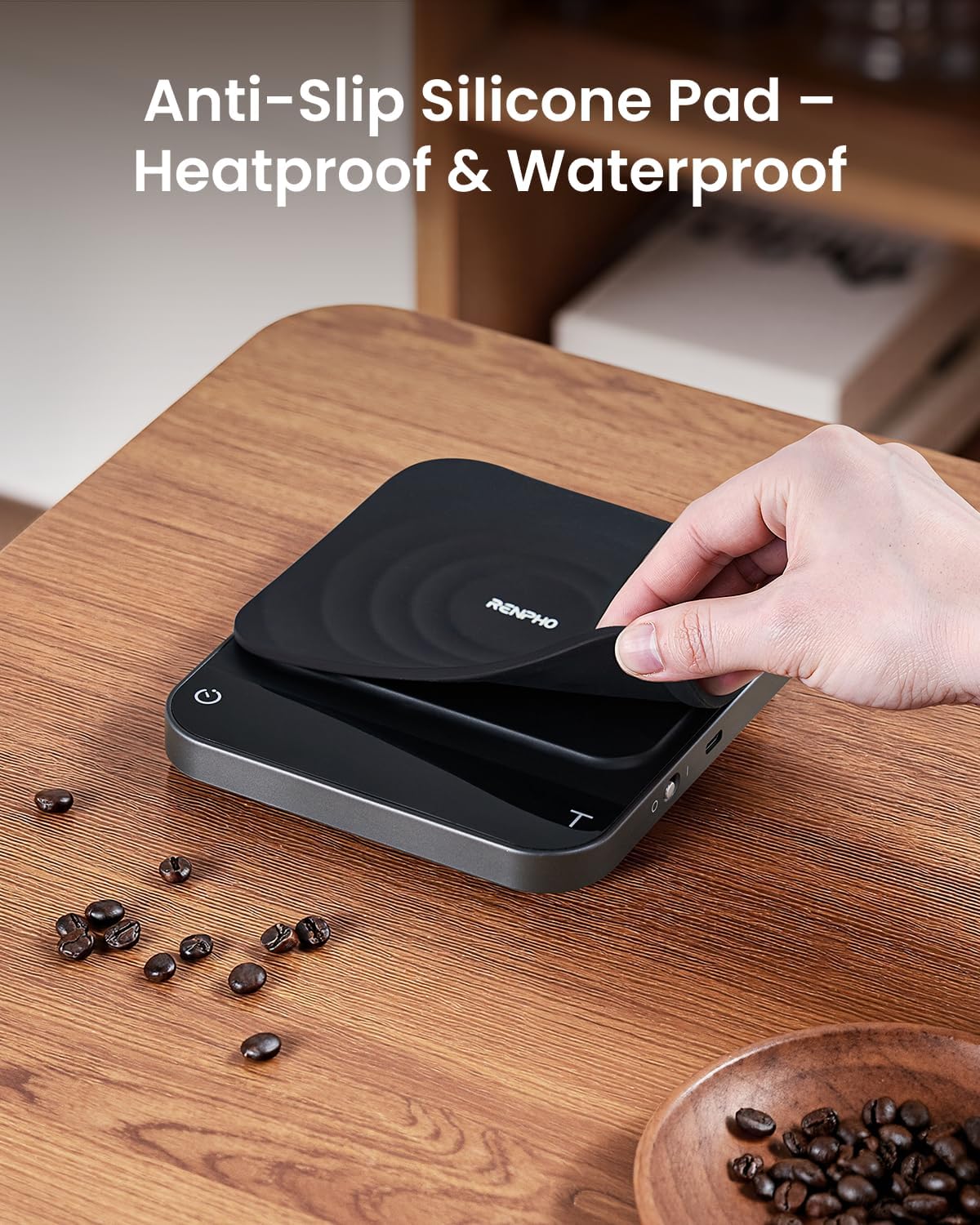 RENPHO Espresso Scale with Timer, Rechargeable, 0.1g Accuracy, 3kg